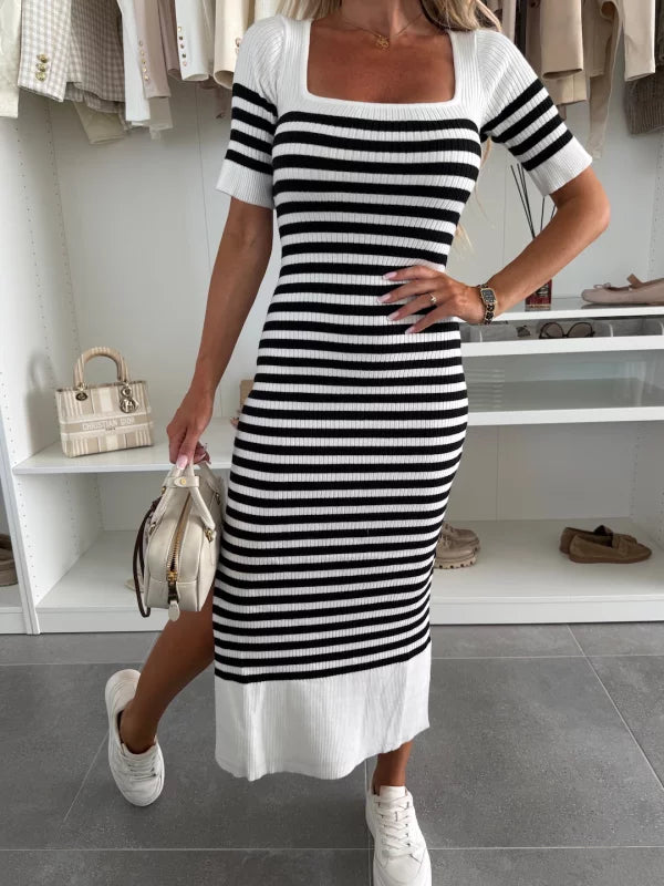 Magda – Ribbed Fitted Midi Dress