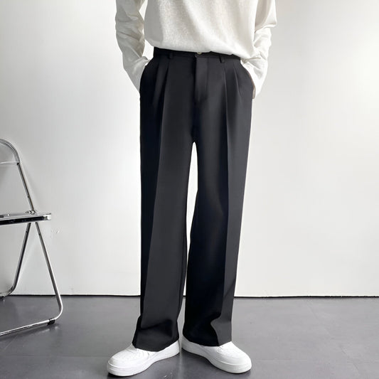 Classic high-waisted pants for men