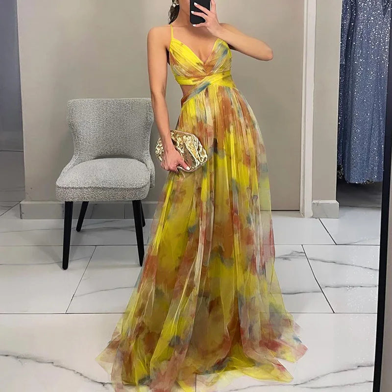 Maya – Glamorous Floral Maxi Dress