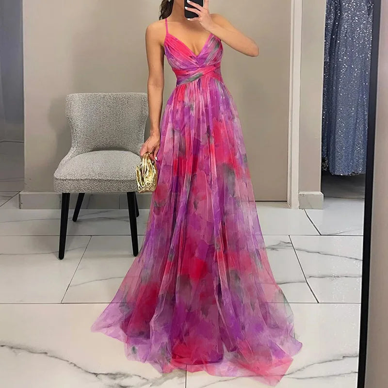Maya – Glamorous Floral Maxi Dress