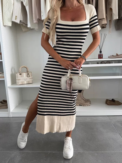 Magda – Ribbed Fitted Midi Dress
